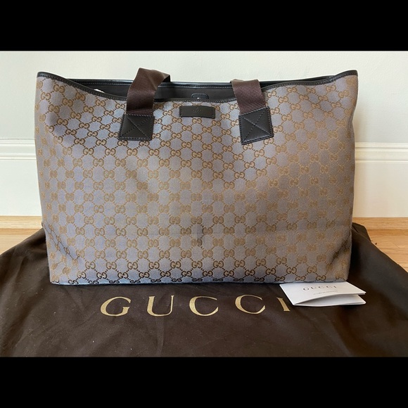 AVAILABLE Gucci Brown and Black Tote Bag - Picture 1 of 9